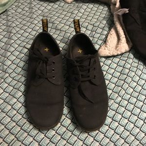 Black low top canvas doc martens